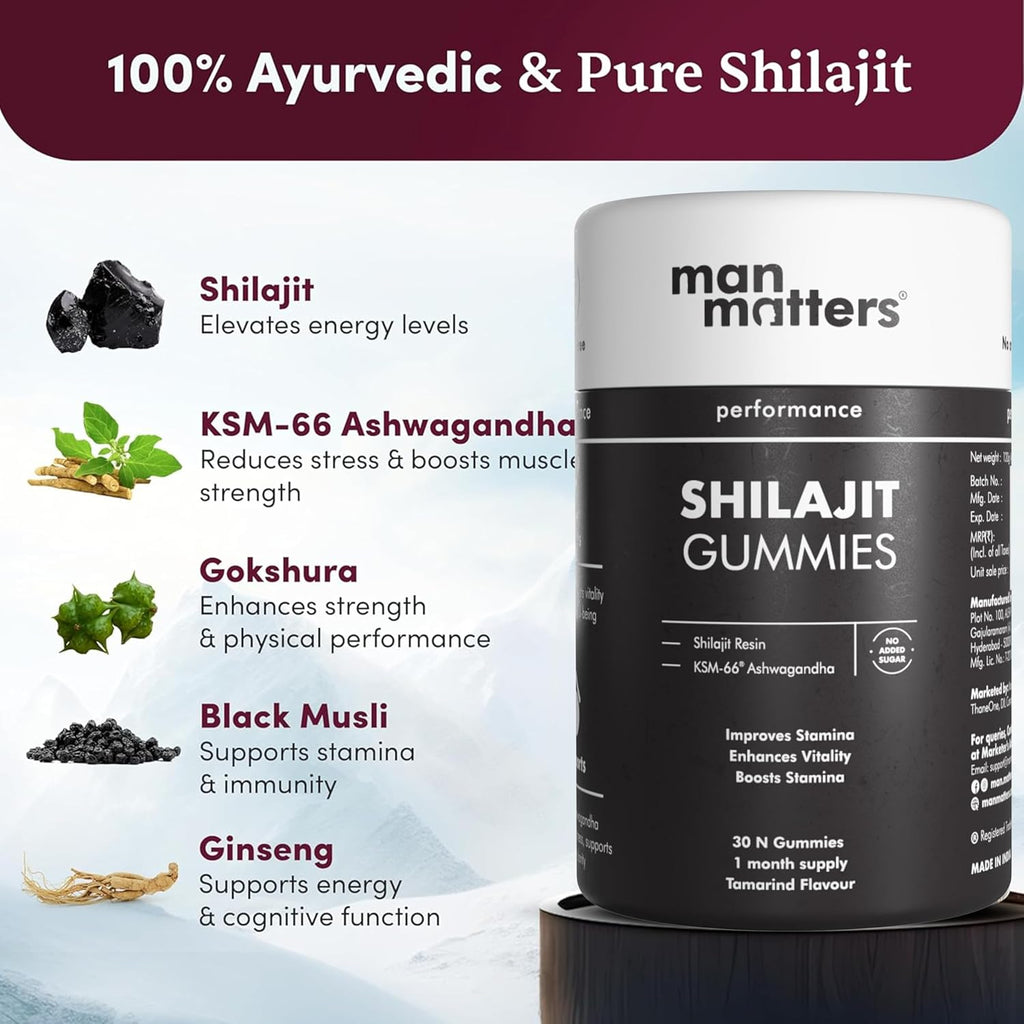 Man Matters Shilajit Gummies (30N - 15 Days Pack)