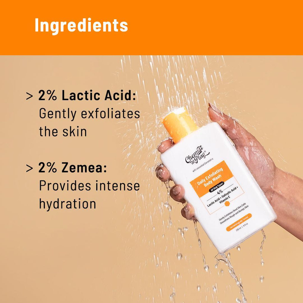 Chemist at Play Exfoliating Body Wash with Lactic Acid - 236 ml