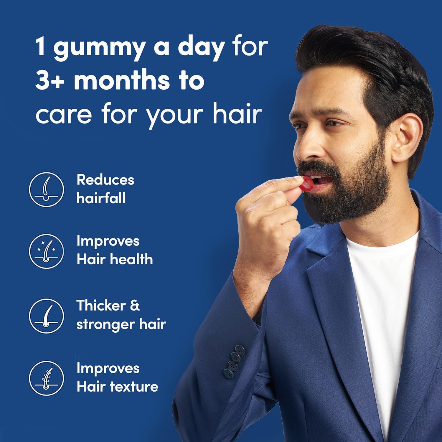 Man Matters Biotin Hair Gummies Regular (60N)