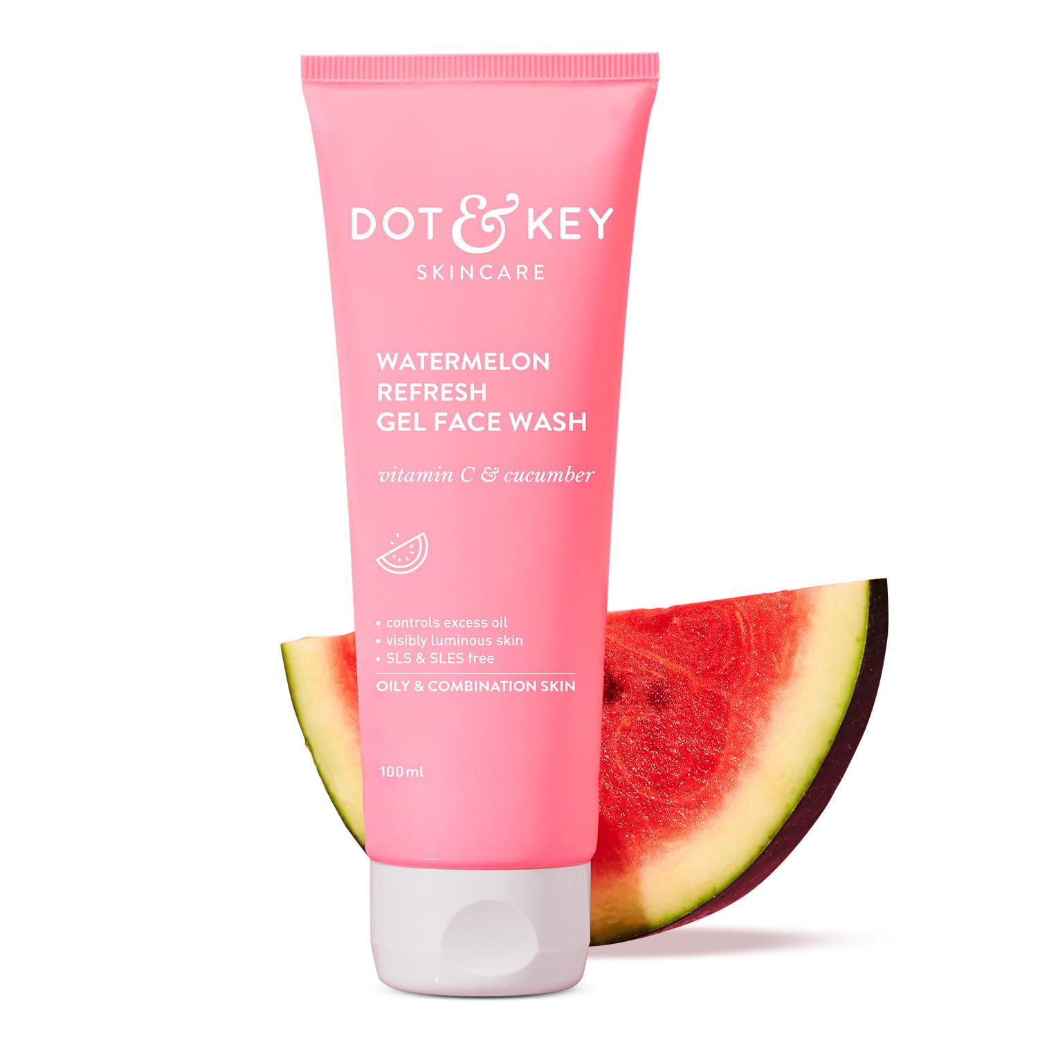 DOT & KEY Watermelon Super Glow Gel Face Wash | For Combination & Oily Skin | 100ml
