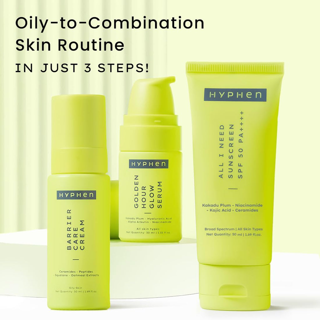 Hyphen No More Oily-Skin Bundle : For Oily To Combination Skin