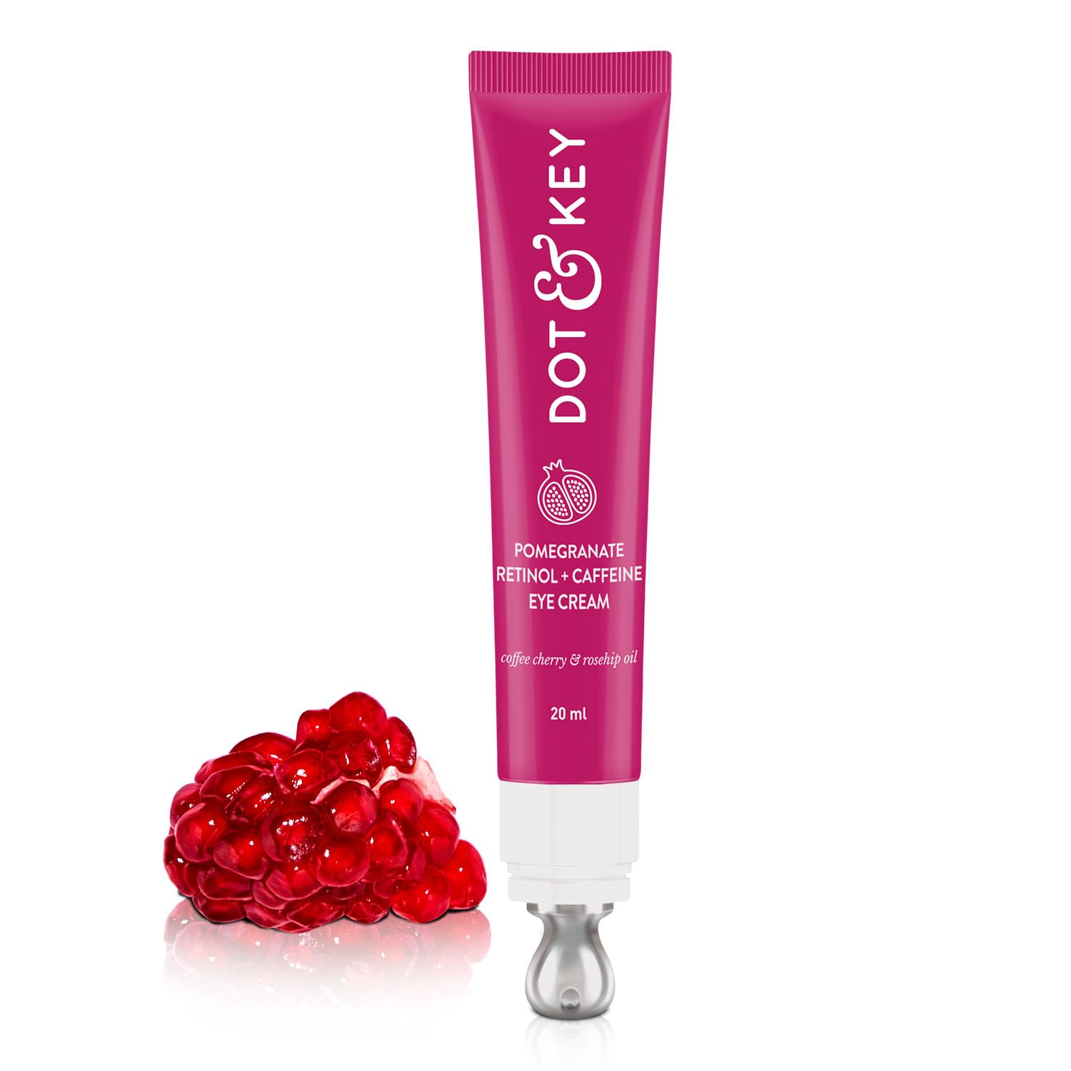 Dot & Key Pomegranate Retinol + Caffeine Eye Cream | Fades Dark Circles | 20ml