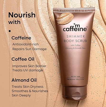 mCaffeine Shimmer Body Scrub - 150gm