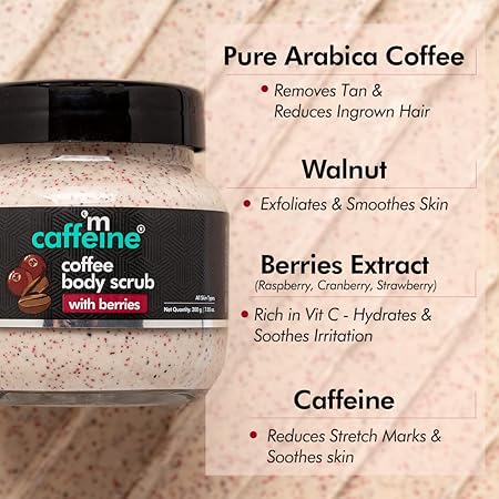 mCaffeine Berries & Coffee Scrub - 200gm