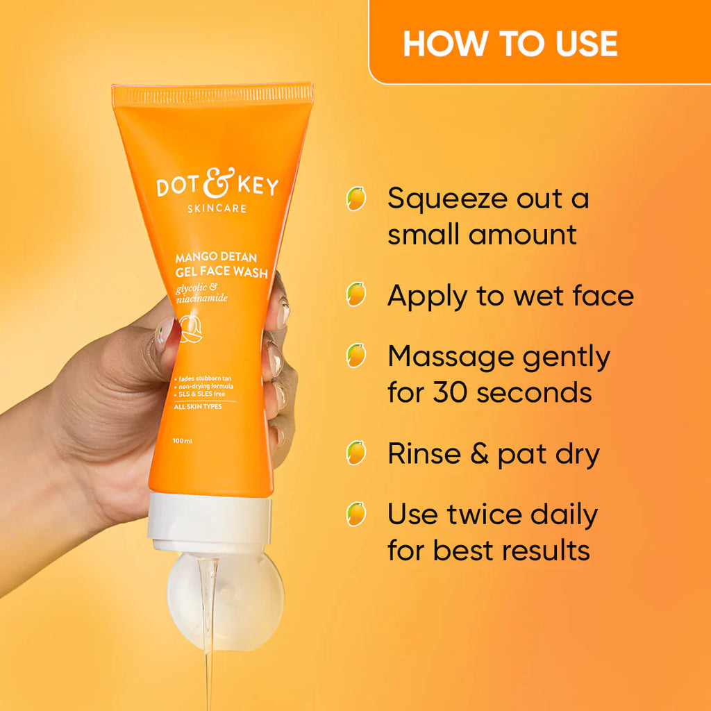 Dot & Key Mango detan face wash + detan clay mask