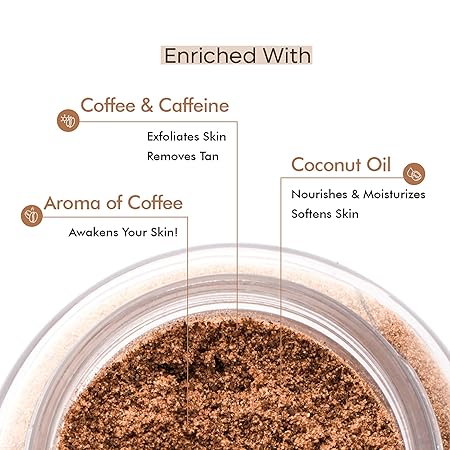 mCaffeine Coffee Scrub Powder Jar - 100Gm