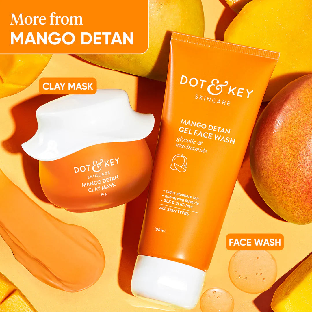 Dot & Key Mango detan face wash + detan clay mask