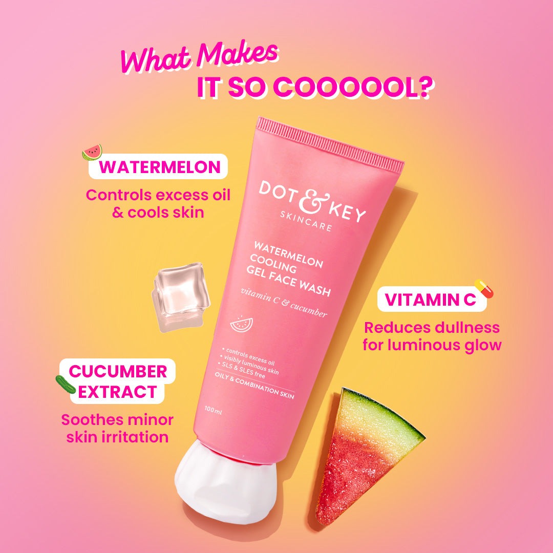 Dot & Key Watermelon & Vitamin C Gel Face Wash - Pack of 2