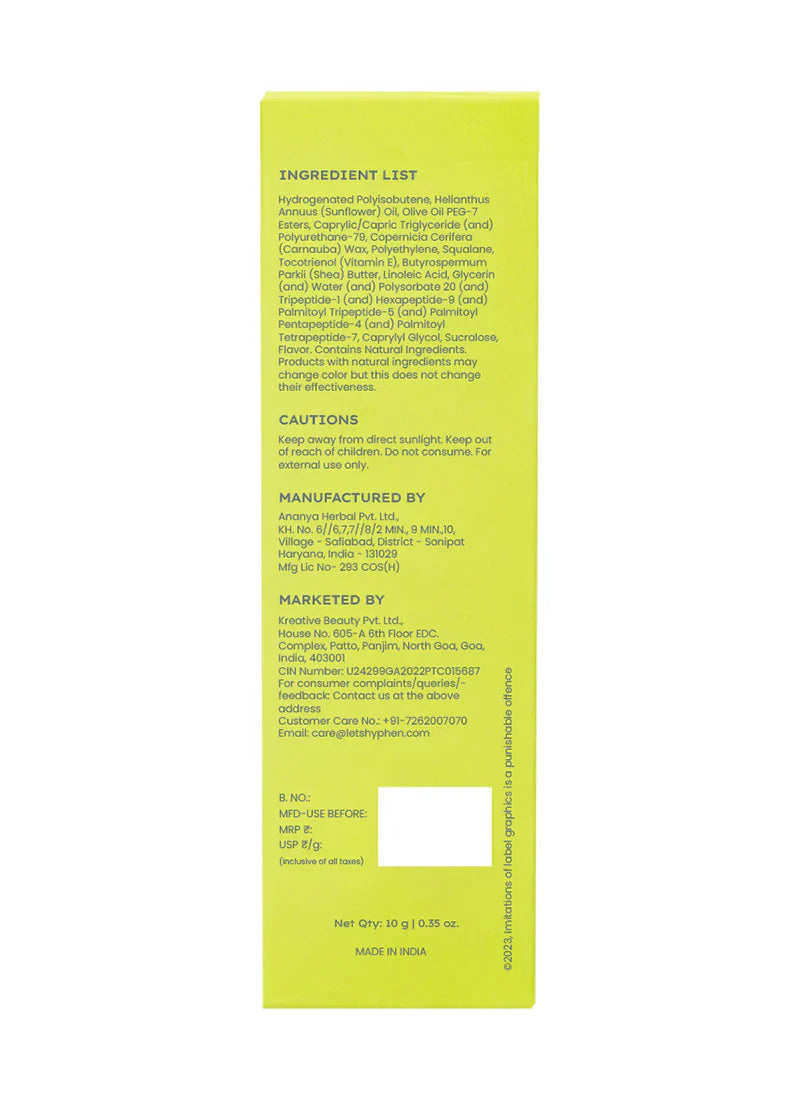 Hyphen Vitamin Infused Peptide Lip Balm - Vanilla