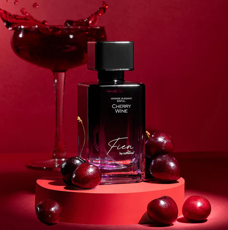 mCaffeine Fien Cherry Wine Perfume for Women - Citrus Sweet