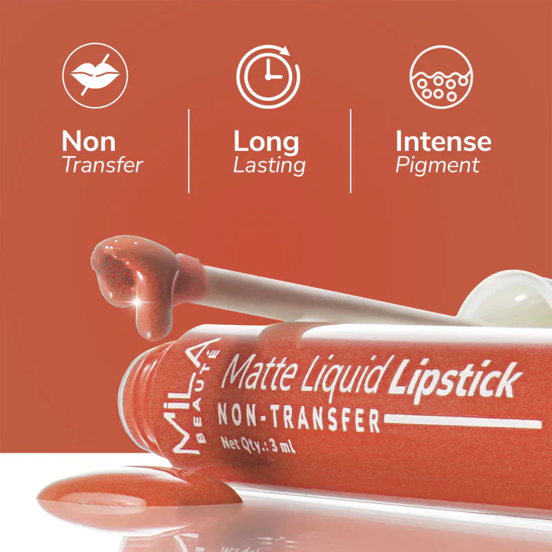 Mila Beaute Non Transfer Liquid Lipstick Set of 3