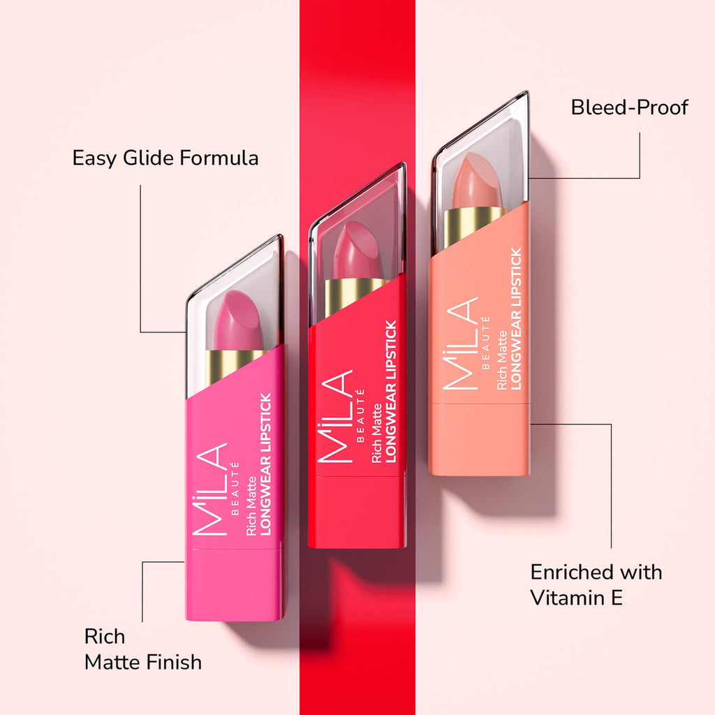 Mila Beaute Rich Matte Upto 8hrs Longwear Lipstick