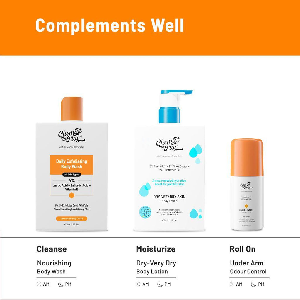 Chemist at Play Exfoliating Body Wash with Lactic Acid - 473 ml